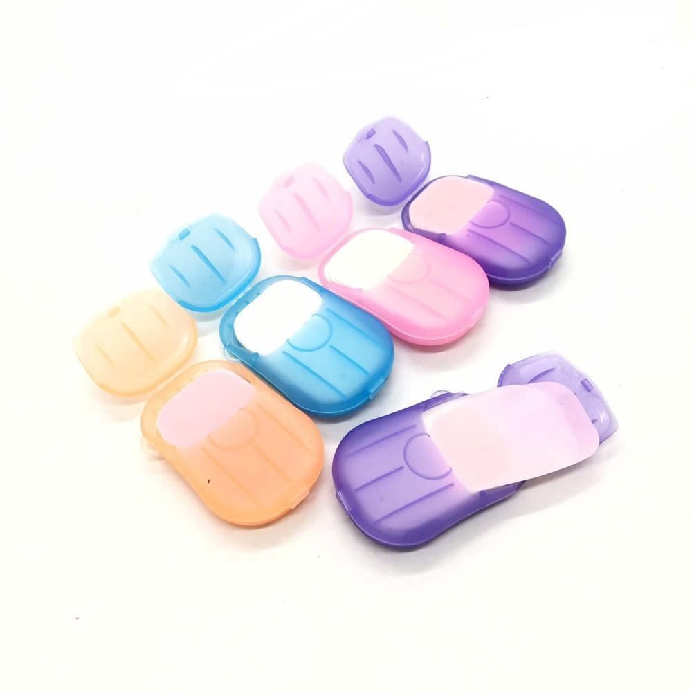 esowemsn 6 Packs Portable Disposable Travel Hiking Washing Hand Bath Toiletry Paper Soap Sheets(Random Color) Beauty & Personal Care esowemsn