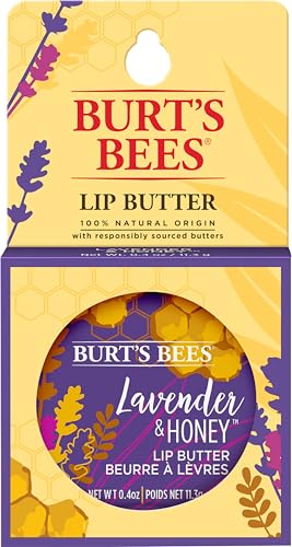 Burt's Bees 100% Natural Origin Lip Butter With Moisturizing Shea And Cocoa Butters, Lavender & Honey, 1 Tin Beauty and Personal Care Burt's Bees