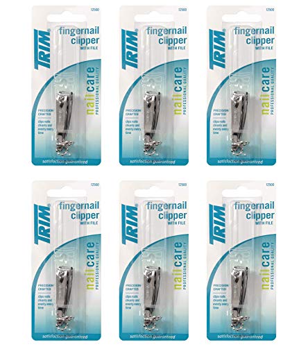 Trim Nailcare Fingernail Steel Clipper with File, Item Number 12500 (Pack of 6) Beauty & Personal Care Trim