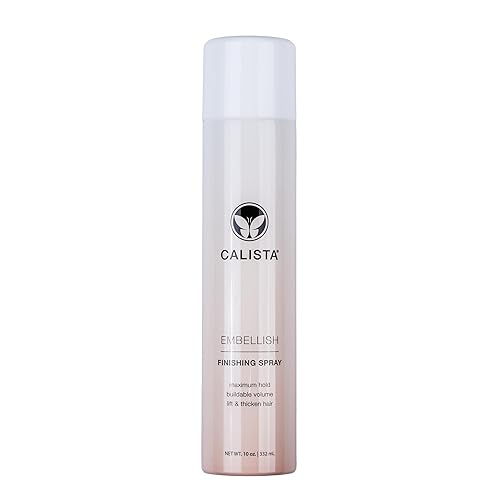 CALISTA Embellish Finishing Spray | Strong Hold Finishing & Styling Hairspray | Shiny & Soft Finish | Frizz Protection & Weather Control | All Hair Beauty & Personal Care calista