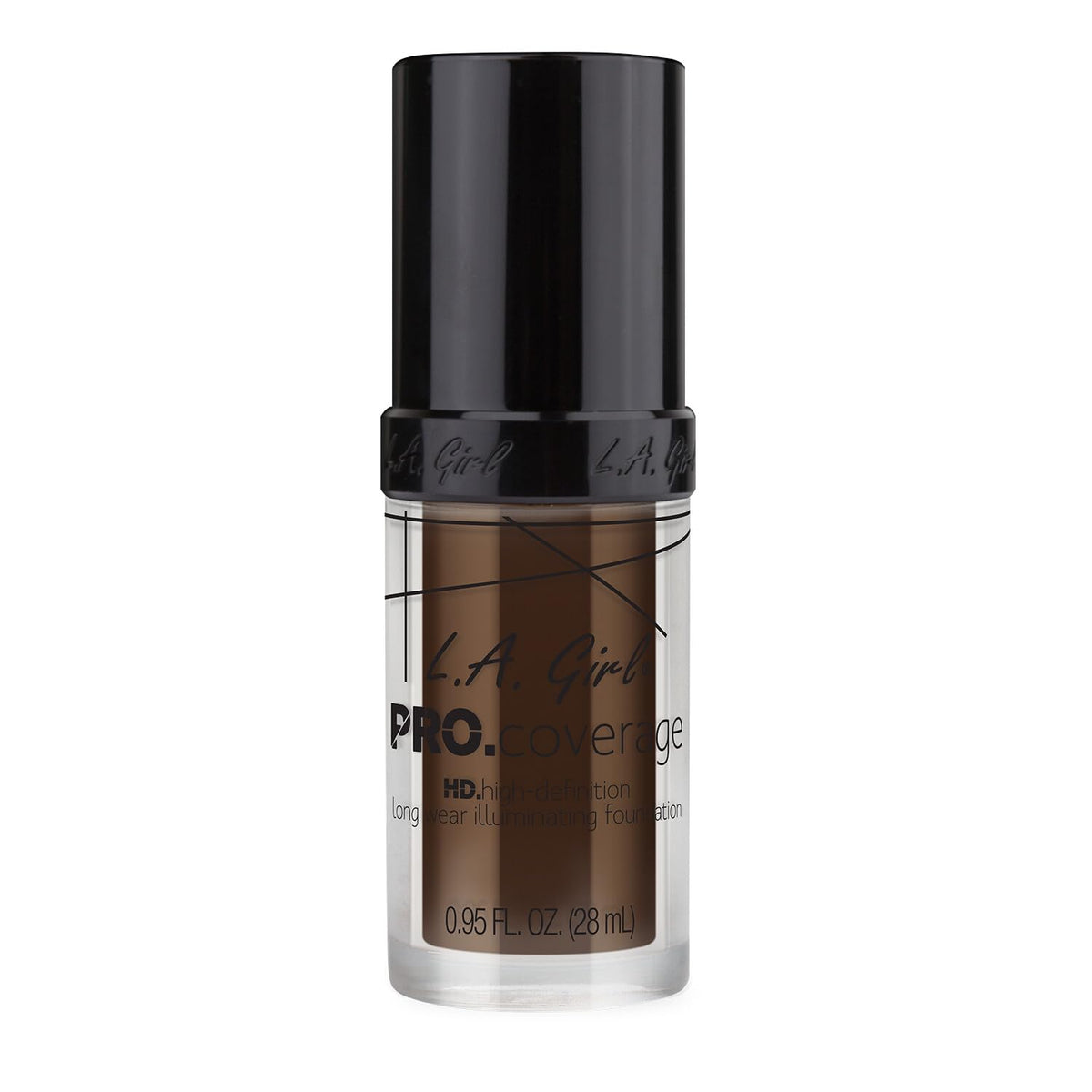 L.A. Girl Pro Coverage Liquid Foundation, Dark Chocolate, 0.95 Fl Oz