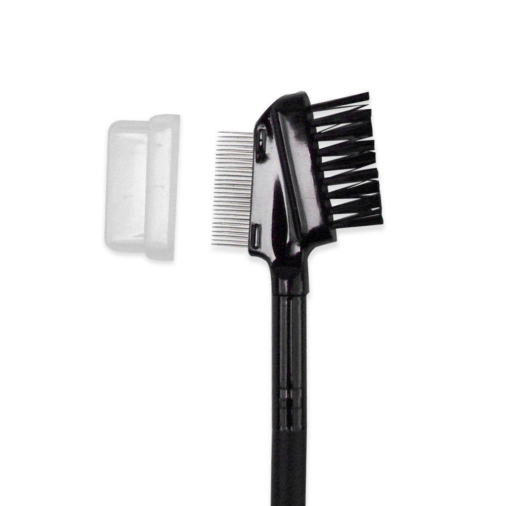 Metal Teeth Eyelash Comb and Duo End Angled Eyebrow Brush with Spoolie, Best To Define Mascara, Eye Brow Powder Makeup and Lash Extension Beauty & Personal Care Missamé