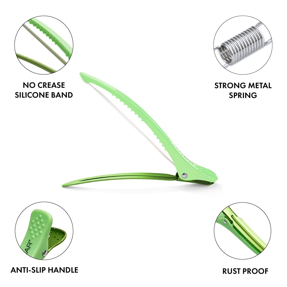 Framar Neon Creaseless Hair Clips 10 pack - Professional Salon Hair Clips for Styling Sectioning, Hair Styling Clips, Hair Clip For Sectioning, Hair Beauty & Personal Care FRAMAR
