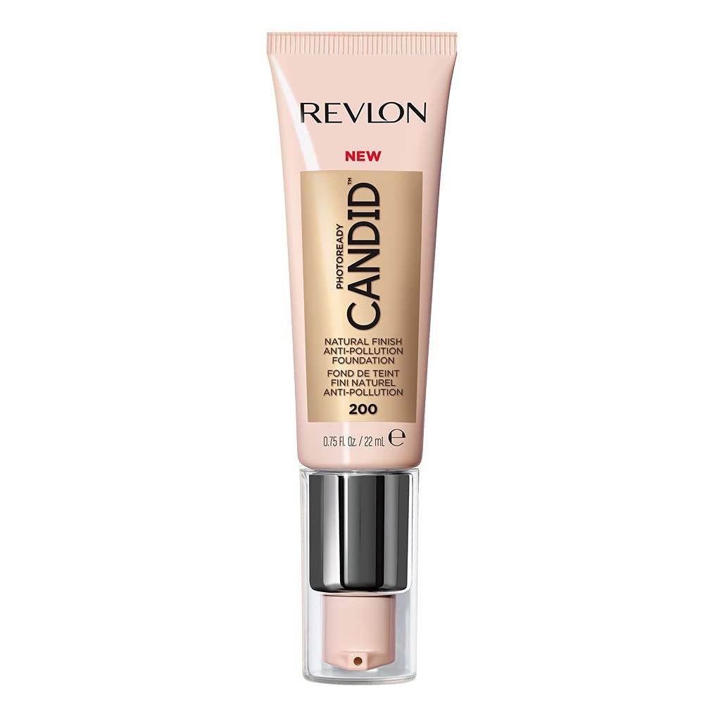 Revlon PhotoReady Candid Natural Finish Foundation, with Anti-Pollution, Antioxidant, Anti-Blue Light Ingredients, 200 Nude, 0.75 fl. oz. Beauty & Personal Care REVLON