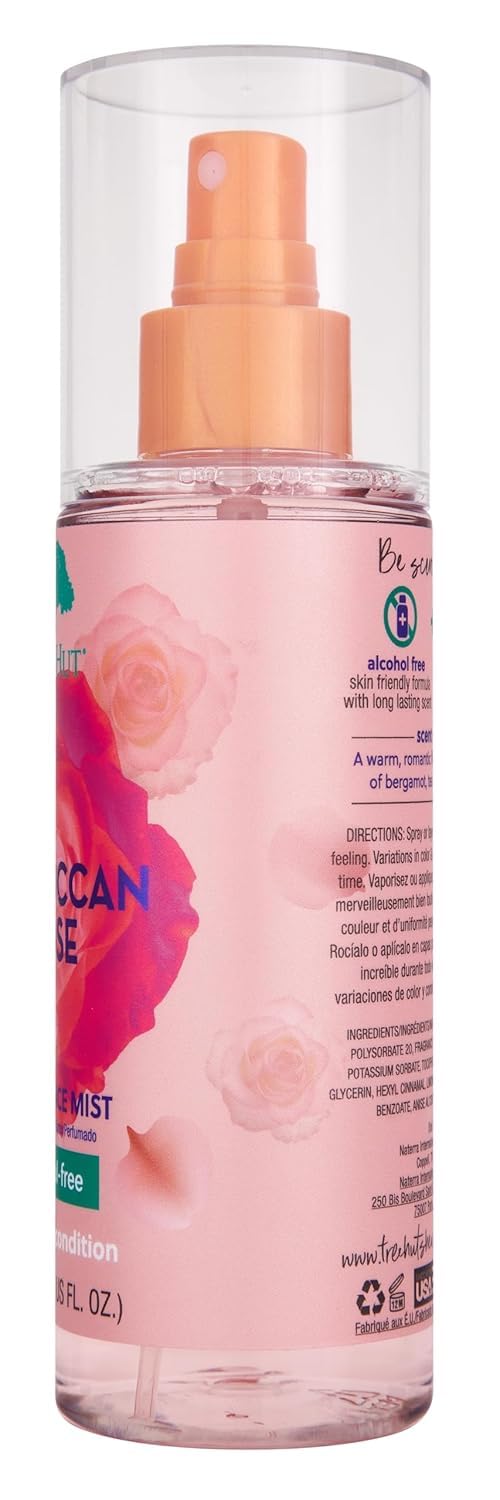 Tree Hut Moroccan Rose Hair & Body Mist, Hydrating & Alcohol-Free Body Spray, Fragrance with Bergamot, Tea Rose & Amber Notes, Alcohol-Free Formula, 6 Beauty & Personal Care Tree Hut