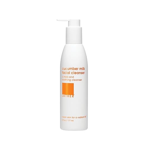 LATHER Cucumber Milk Facial Cleanser - Gentle Cleanser Face Wash for Combination, Dry & Mature Skin - Makeup Removing - Tighten Pores & Maintain Skin Beauty & Personal Care LATHER