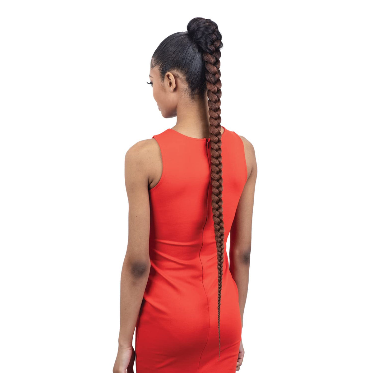 FreeTress Equal Weave Drawstring Ponytail Pre-Stretched Braided Ponytail 38" (2)