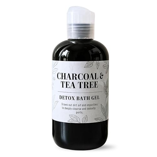 Nature Skin Shop Charcoal & Tea Tree Body Wash, Detoxifying Cleanser for Body Acne, Oily Skin & Clogged Pores, with Organic Ingredients, Sulfate-Free Beauty & Personal Care Nature Skin Shop