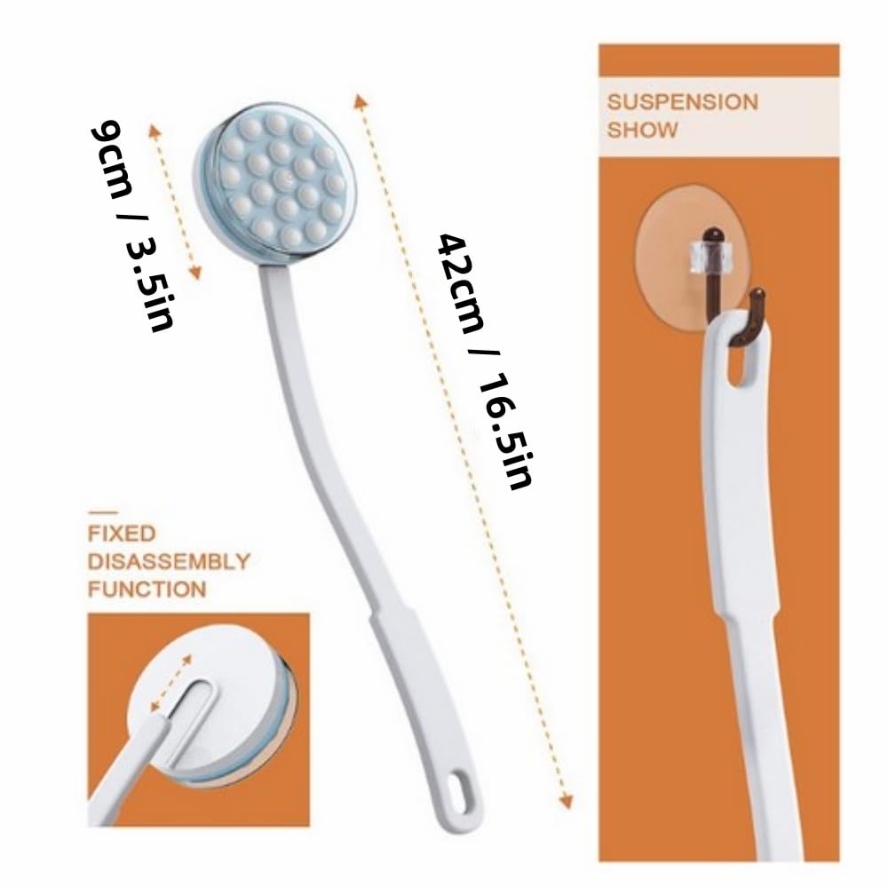 Rotekt1740 Handled Lotion Oil Cream Applicator, Body Leg Bath Brush Massager, Massaging Tool for Back Arms Legs Beauty and Personal Care Rotekt1740