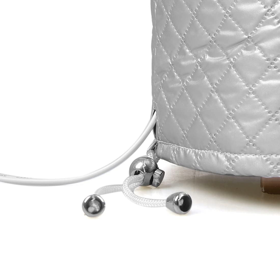 Ruilogod Silver Tone Grid Pattern 220V US Plug Hair Heating Hat Beauty Nourishing Cap (id: 3de 7da 3a9 0e3 cbd Beauty and Personal Care Ruilogod
