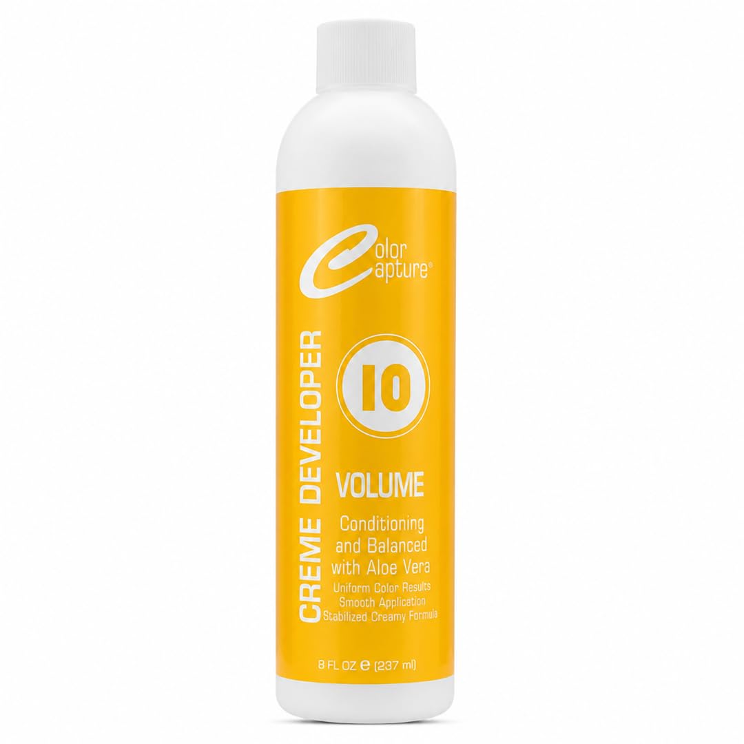 COLOR CAPTUR 10 Volume Cream Hair Developer - Aloe Vera, Paraben-Free & Sulfate-Free Color Activator | Fine, Pre-Lightened & Sensitive Scalp Hair | Beauty & Personal Care COLOR CAPTURE