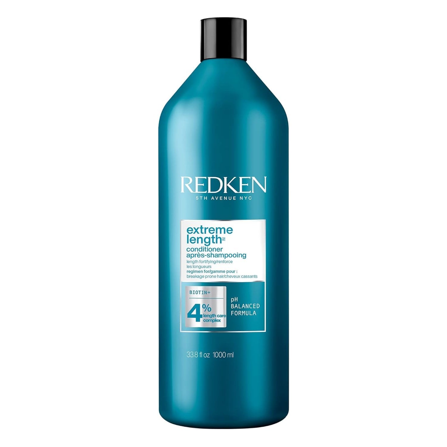 Redken Extreme Length Conditioner For Damaged Hair - Fortifies, Strengthens and Conditions Hair, Infused With Biotin & Castor Oil For Hair Growth Beauty & Personal Care Redken