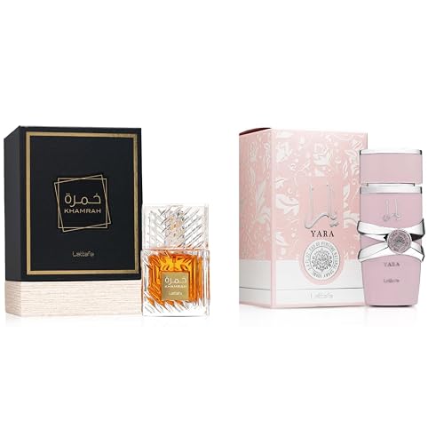 Lattafa Yara & Khamrah Eau De Parfum 100ml Each (3.4 oz) | Long-Lasting Unisex & Women’s Fragrance Set | Arabic Perfume Bundle | Sweet, Spicy & Beauty & Personal Care Lattafa