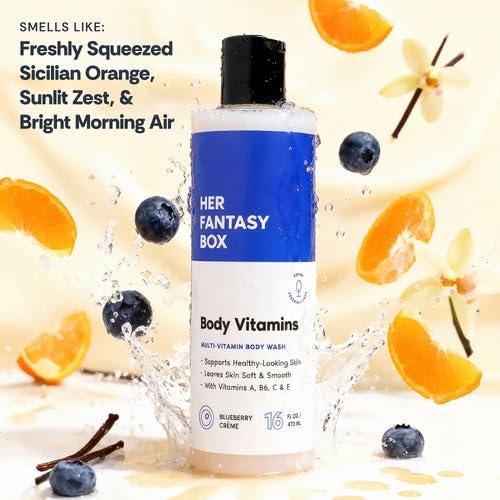 Her Fantasy Box | Body Vitamins Moisturizing Body Wash - Multi-Vitamin Cleanser with Vitamins A, B6, C & E, Hydrating & pH Balanced, Vegan & Cruelty Beauty & Personal Care Her Fantasy Box