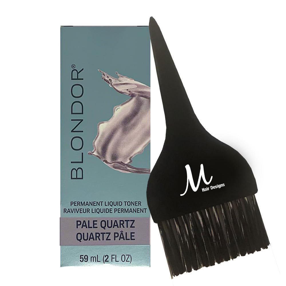 Blondor Pale Quartz /05 Liquid Permanent Blondor Toner 2 Fl Oz and M Hair Designs Tint Brush (Bundle) Beauty & Personal Care M Hair Designs