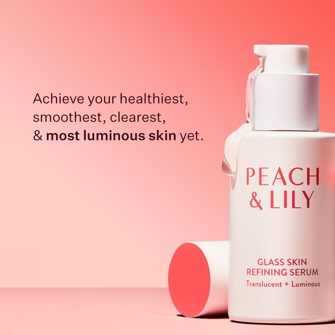 Peach & Lily - Glass Skin Refining Serum for Face (1.35 ounces) - Hyaluronic Acid Niacinamide Serum - Sensitive Skin - Vitamin B3, Peach & Yam Beauty & Personal Care Peach & Lily