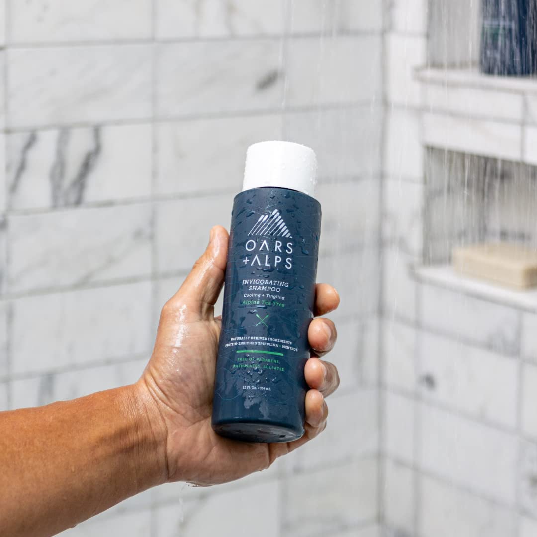 Oars + Alps Men's Sulfate Free Hair Shampoo, Conditioner, and Body Wash Kit, Moisturizing Skin Care Infused with Witch Hazel and Tea Tree Oil, Alpine Beauty & Personal Care Oars + Alps