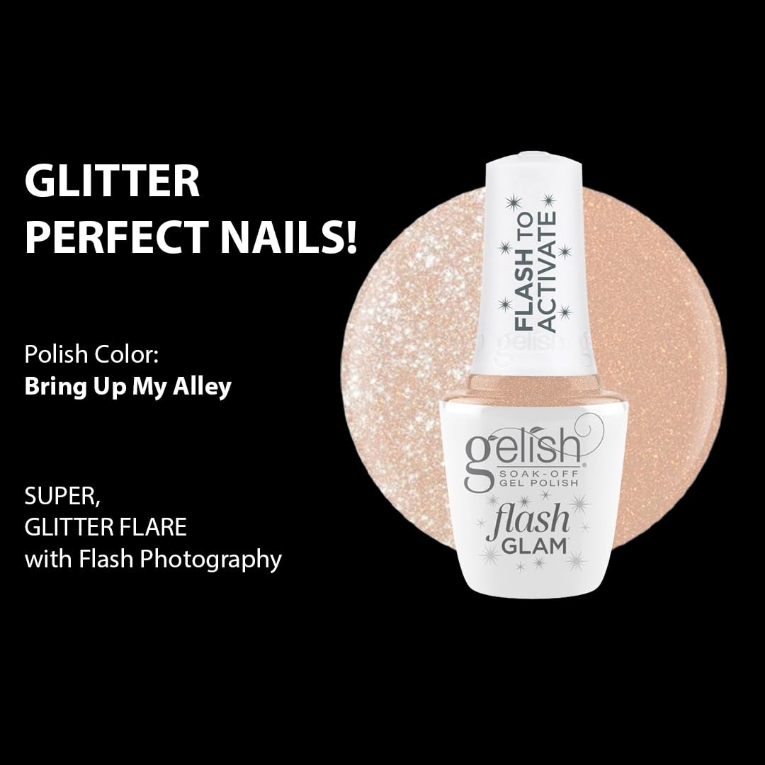 Gelish Flash Glam Sparkling Glitter Gel Polish - Bright Up My Alley, 15 mL