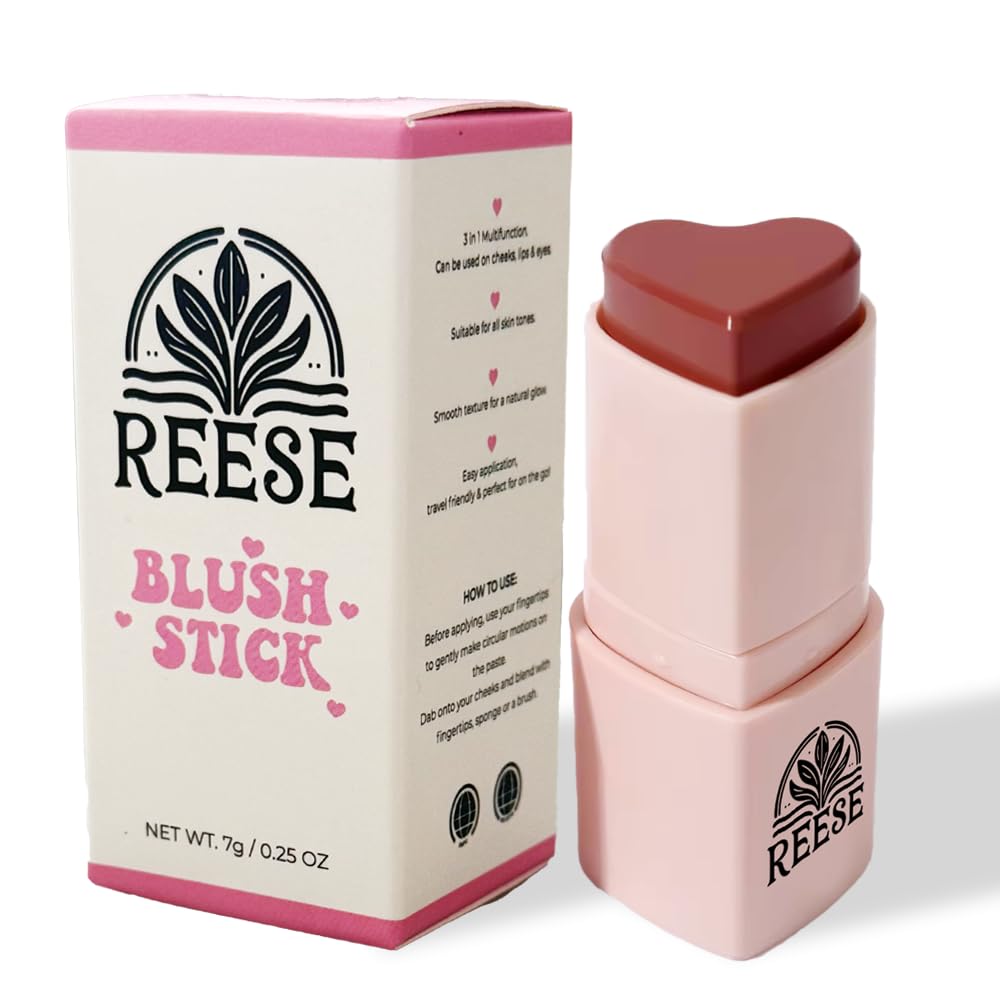 3-in-1 Multifunction Blush Stick - Blush, Lip Tint, Eye Shadow - Creamy, Long-Lasting, Easy Application for a Flawless Look | Charming Grape