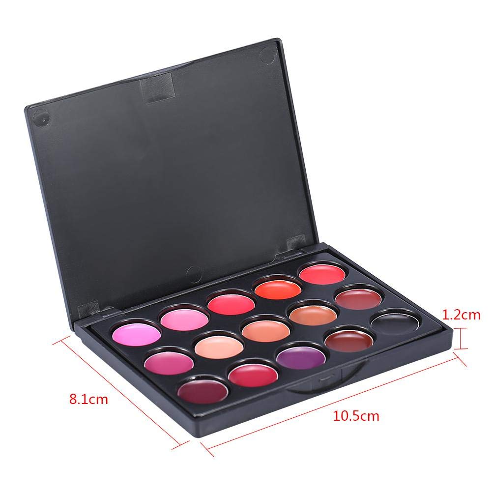15 Colors Lip Gloss Palette, Makeup Set Makeup Kit Camouflage Lipstick Case Lip Gloss, Ideal For Both Professional For Lipstick And Personal Use Beauty & Personal Care riteu