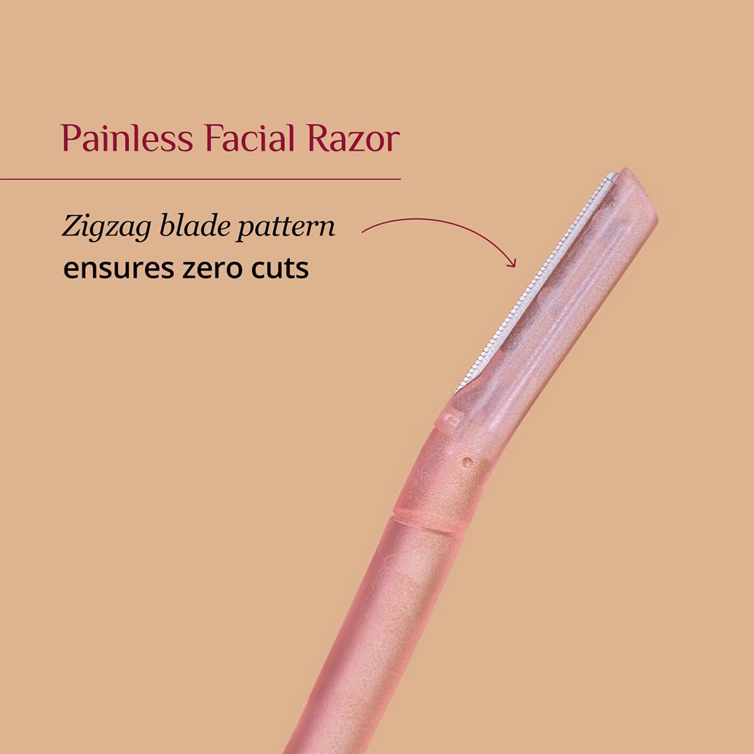 Carmesi Facial Shaving Kit - Face Razors (3 Count) + Shaving Gel (1.76 Oz/50g) - Painless Hair Removal - Prevents Nicks & Cuts - for Peach Fuzz Beauty and Personal Care Carmesi