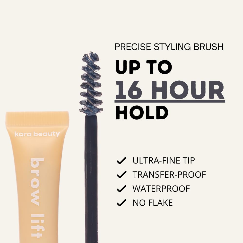 Kara Beauty Brow Lift - Clear Eyebrow Gel for Laminated Look, Extreme Hold Brow Kit, Fluffy Eyebrow Styling Clear Gel for Eyebrows, Makeup Essential Beauty & Personal Care Kara Beauty