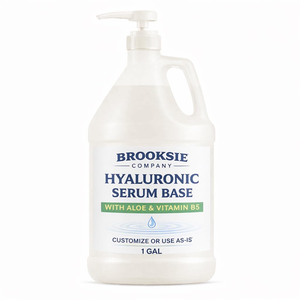 Hyaluronic Acid Serum 1 Gallon With Aloe and Vitamin B5, Customize or Use as is, Lightweight and Ultra-Hydrating, Made in the USA Beauty & Personal Care Brooksie Naturals