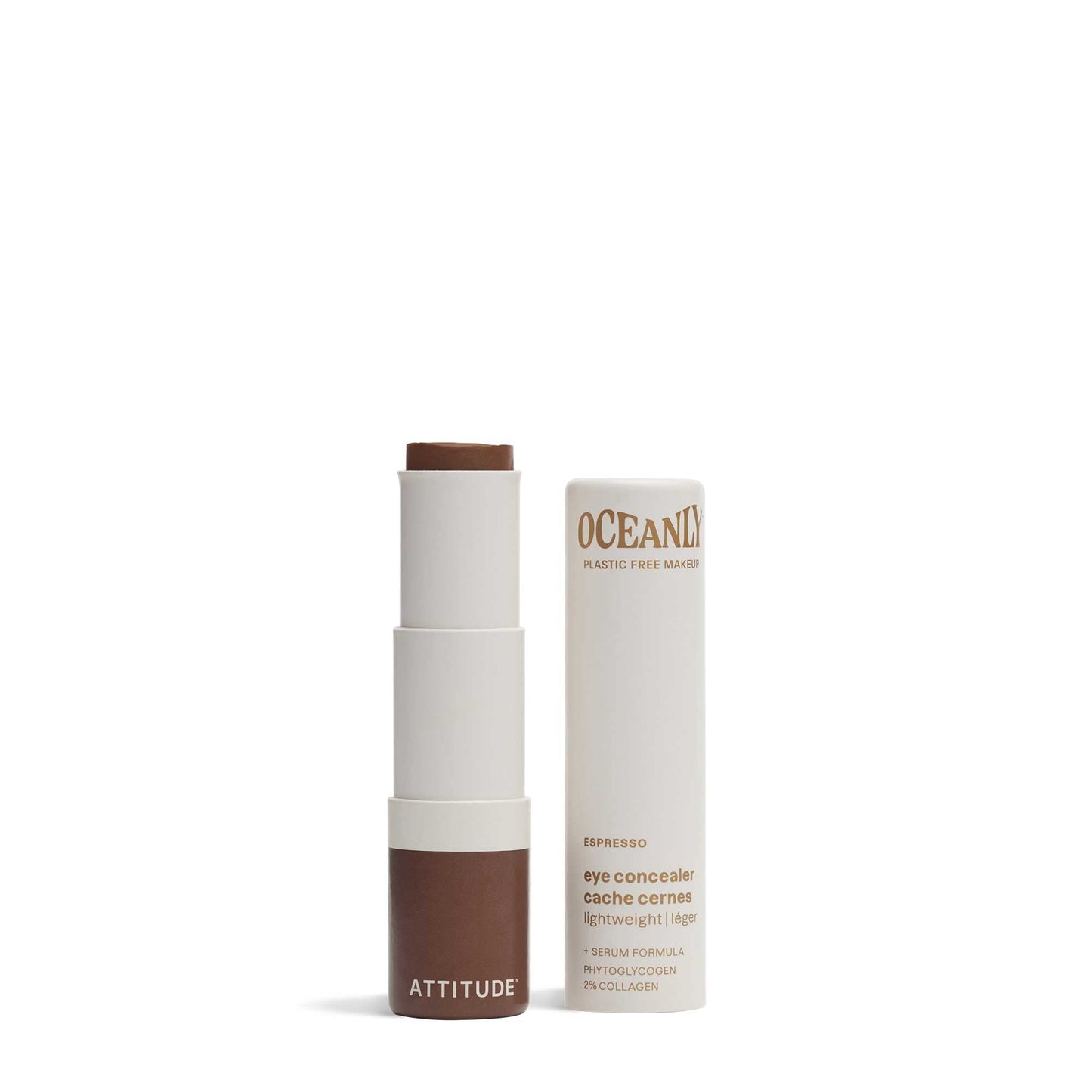 ATTITUDE Oceanly Light Coverage Under Eye Concealer Stick, Titanium Dioxide-Free, EWG Verified, Plastic-Free, Vegan & Cruelty-free Makeup, Espresso Beauty & Personal Care ATTITUDE