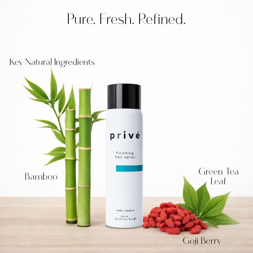 Privé Finishing Hair Spray Medium Hold - Volumizing Spray for Total Control - Perfect for Root Lift and Frizz Control Beauty & Personal Care Prive