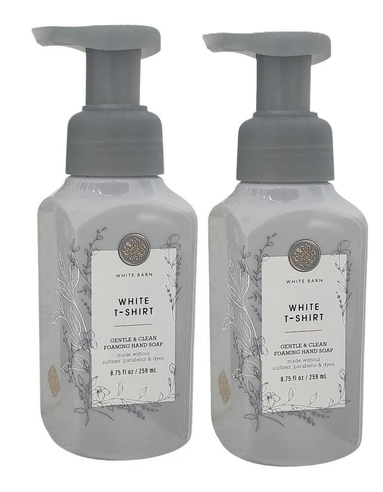 Bath and Body Works Gentle and Clean Foaming Hand Soap 8.75 oz each - Pack of 2 (White T Shirt) Beauty & Personal Care Bath & Body Works