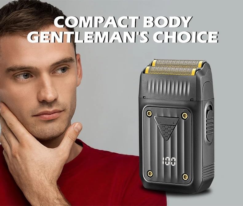 Electric Shaver Professional Hair Trimmer Rechargeable Shaving Barber Beard Trimmer Foil Hair Shaver for Men Beauty and Personal Care QDKVTNDJZ