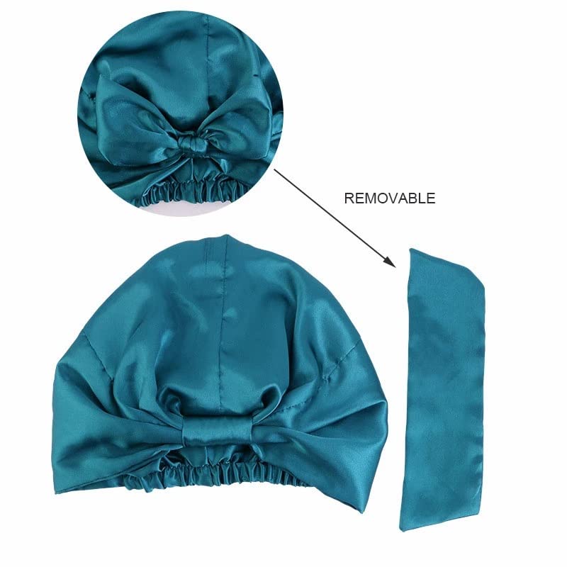 3UOOWWFA Silk Satin Salon Bonnet for Women Sleep Shower Cap Bath Towel Hair Dry Quick Elastic Bonnet Head Wrap Hat (F One Size) (B One Size) Beauty and Personal Care 3UOOWWFA