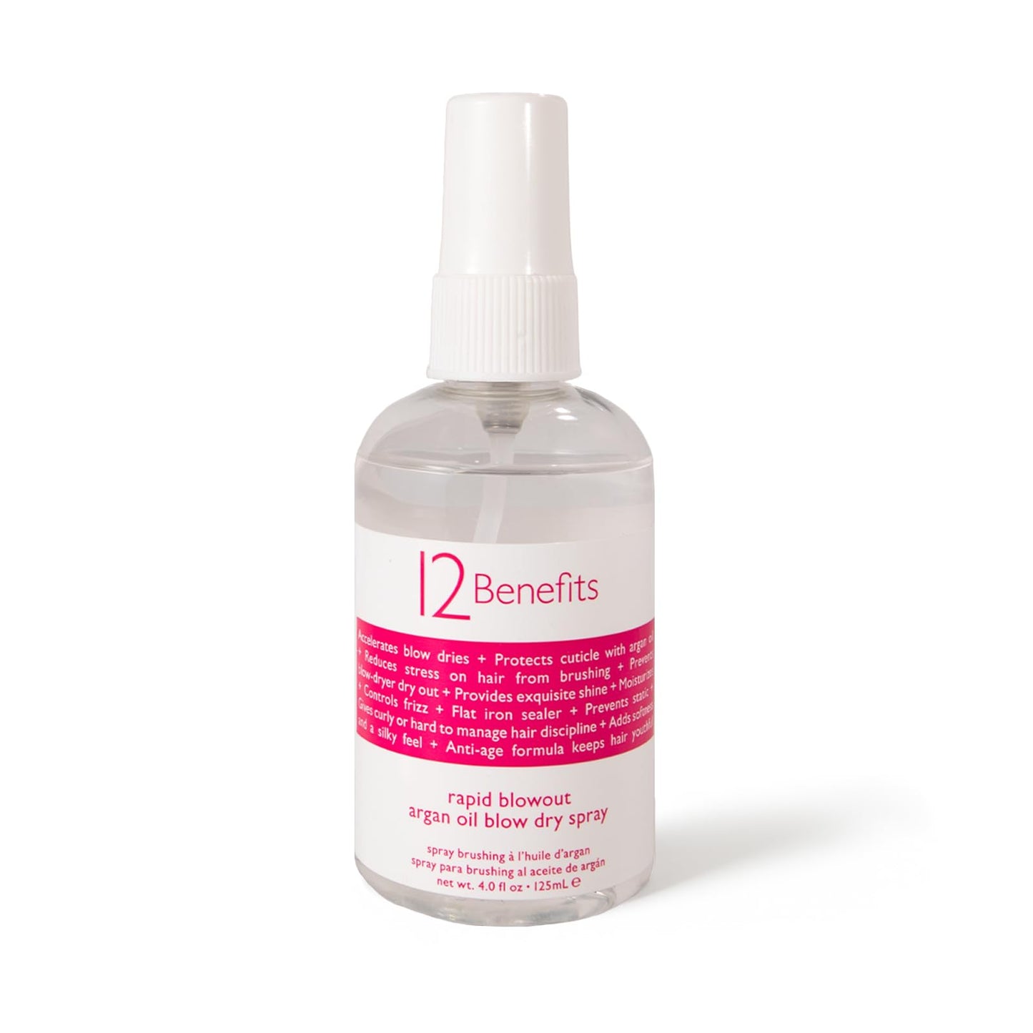 12 Benefits RAPID BLOWOUT ARGAN OIL SPRAY - Cut Blow Dry Time by 40% - Heat Protectant, Nourishes, Smooths Frizz, Adds Shine & Softens Damaged Hair, 4 Beauty & Personal Care 12 Benefits