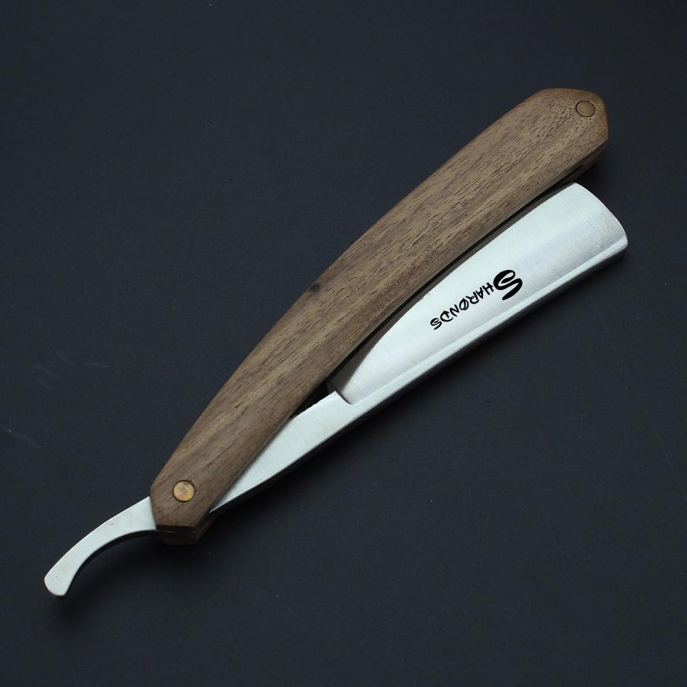 Men's beauty razor straight razor manual classic wood handle hairdresser or personal professional scraper Beauty and Personal Care SHARONDS