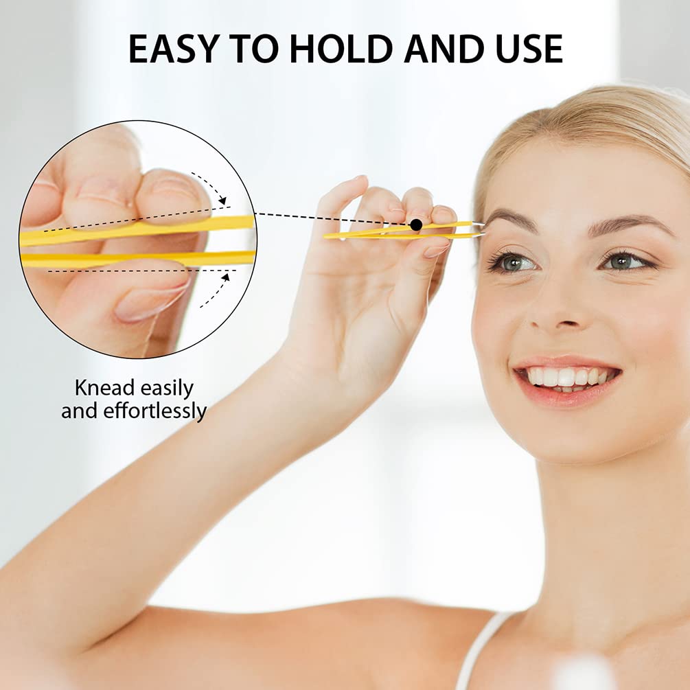 Winiw Tweezers Set - Professional Eyebrow Tweezer for Women Facial Hair - Great Precision Tweezers for Plucker, Splinter and Ingrown Hair Removal (3 Beauty & Personal Care Winiw