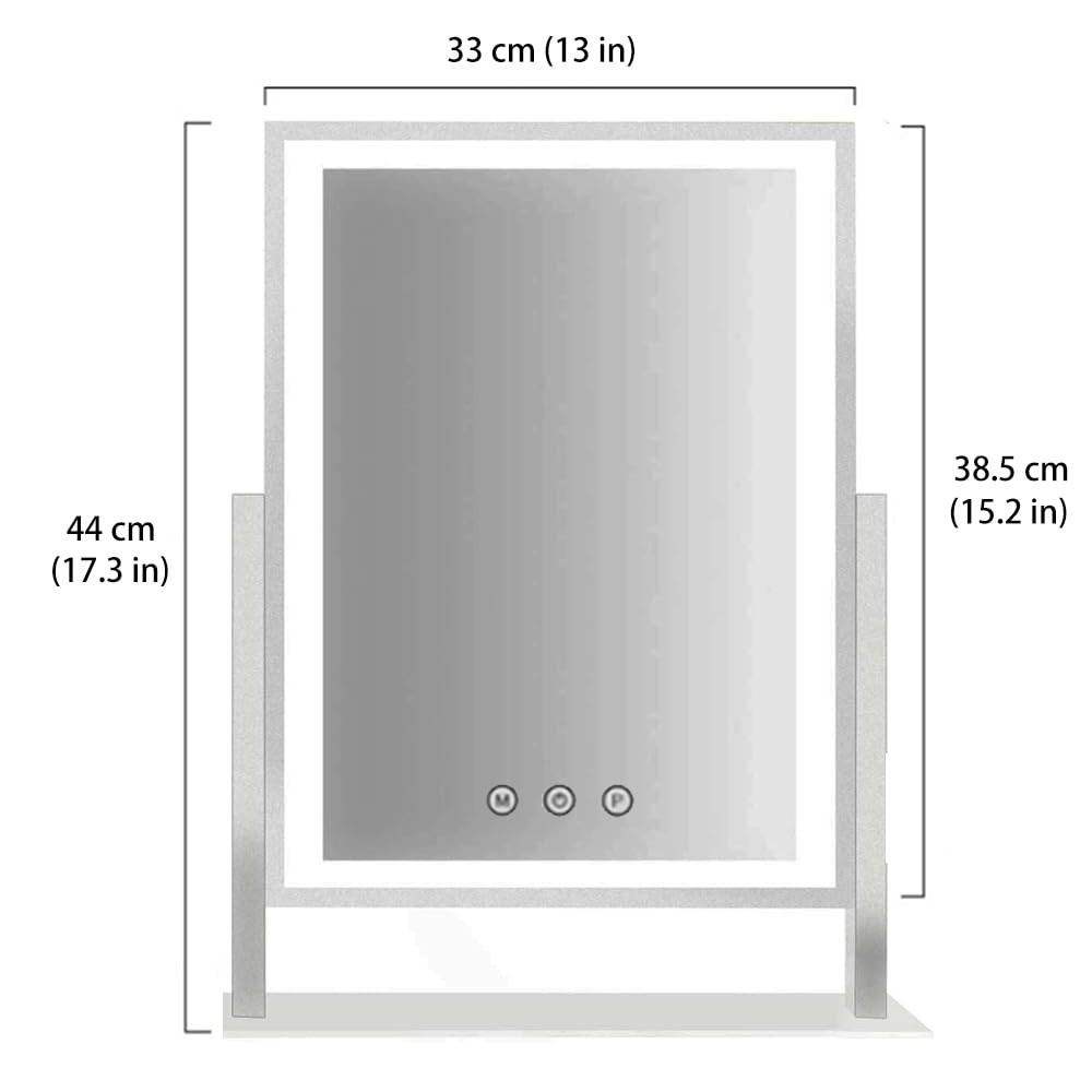 HIEEY Lighted Makeup Mirror, Hollywood Vanity Mirror with Lights, Three Color Lighting Modes, and 5X Magnification Mirror, Smart Touch Control Beauty & Personal Care HIEEY