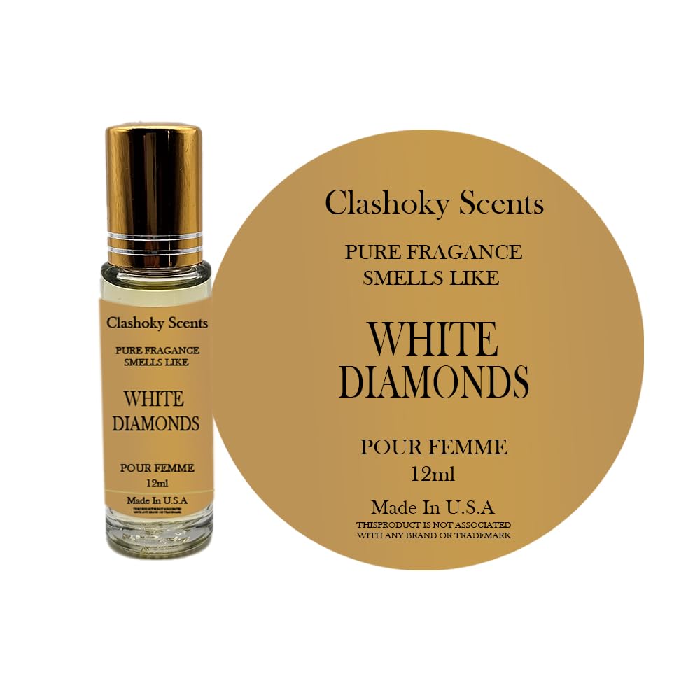 Clashoky Fragrance Perfume Oils White Diamonds Perfume Roll On Body Oil for Women (12ml) (Pack of 1) Beauty & Personal Care Clashoky