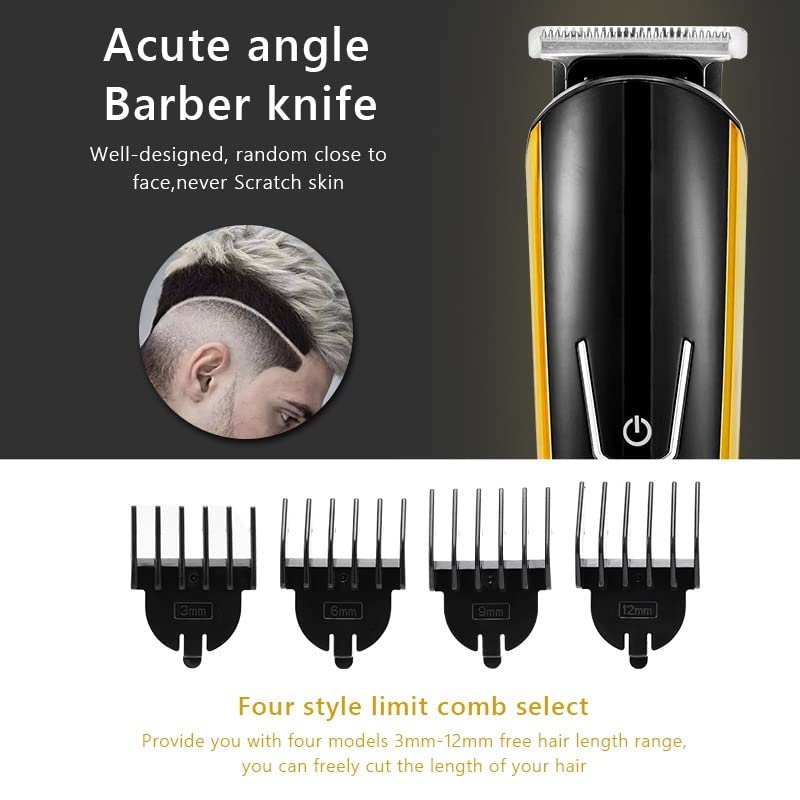 GLESVOWIO Pro Hair Clipper Men's Precision Hair Trimmer Hair Clipper Shaver Body Groomer Beard Stubble Trimer Face Shaving Machine Head Trimming Kit Beauty and Personal Care GLESVOWIO