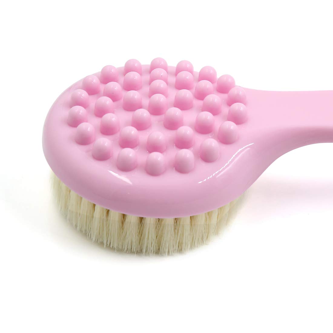 Ruilogod Pink Blue Soft Bristle Good Performance Handle Body Brush Shower Scrubber 12.2inch (id: 1d2 af5 055 7d0 79e Beauty and Personal Care Ruilogod