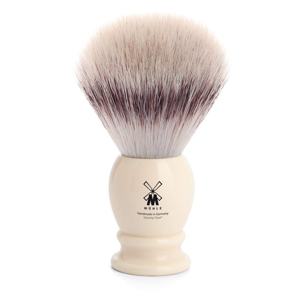MÜHLE Classic Black X-Large Silvertip Fiber Shaving Brush - Synthetic Luxury Shave Brush for Men, Rich Lather Beauty and Personal Care MÜHLE