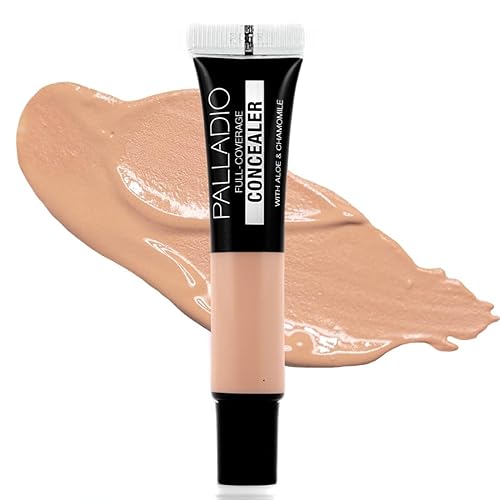 Palladio Full Coverage Concealer - Creamy Face & Under Eye Formula, Disguises Dark Circles, Blemishes, Fine Lines, Evens Skin Tone (Creme Brule) Beauty & Personal Care Palladio
