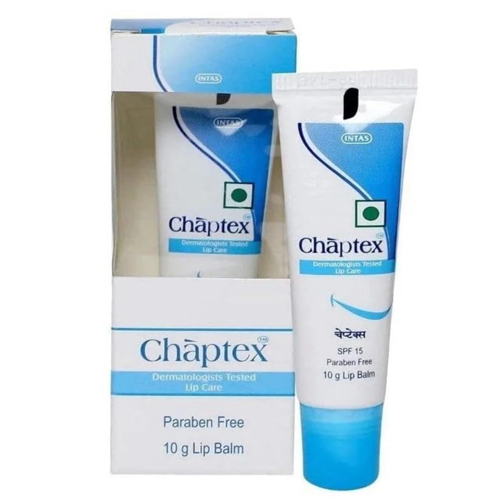 Chaptex Lip Balm SPF 15 10g - Paraben Free Moisturizing Lip Care - Dermatologist Tested - UV Protection for Dry, Chapped Lips - Pack of 2 Beauty and Personal Care Chaptex