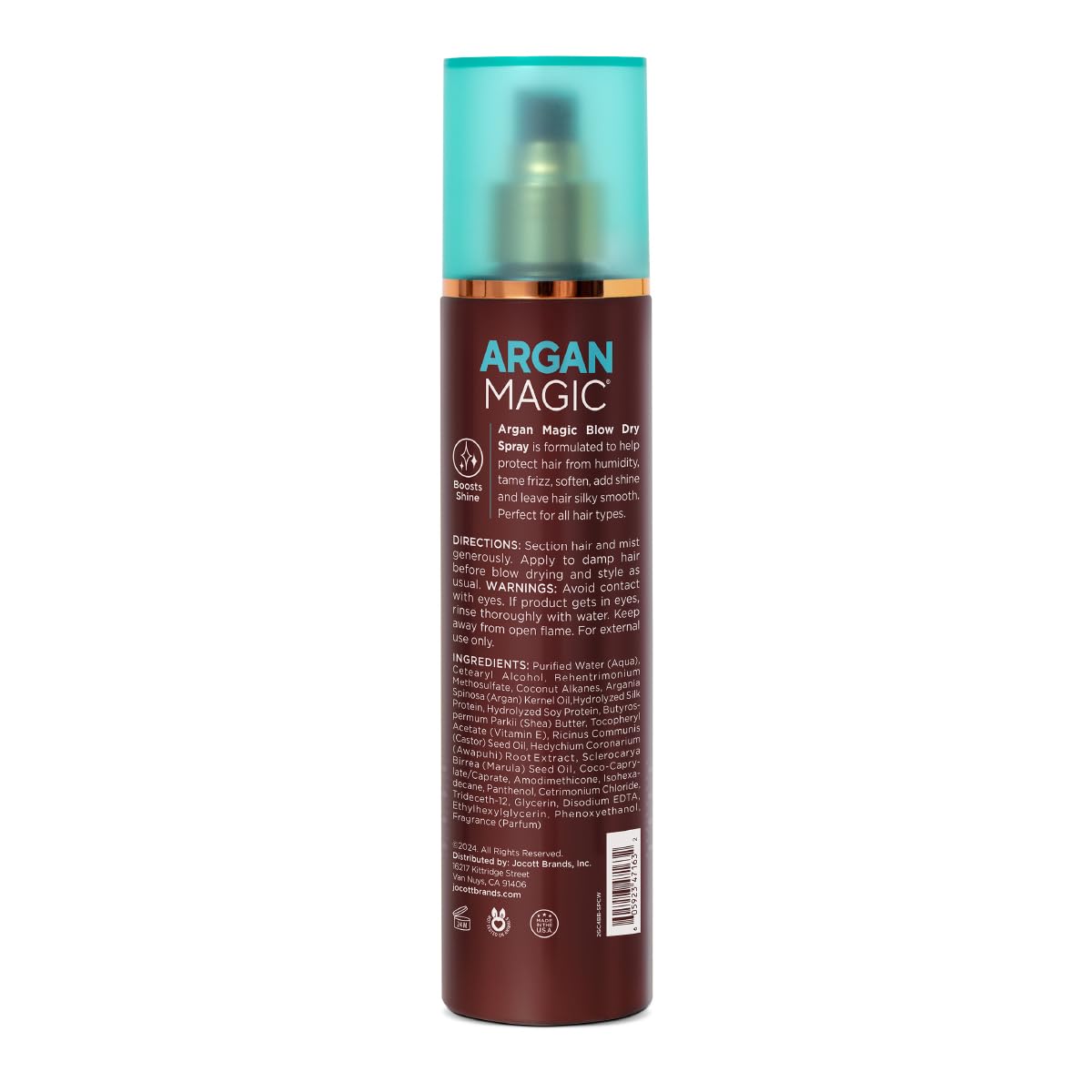 Argan Magic Anti-Frizz Blow Dry Spray - Protects Against Humidity & Tames Frizz | Adds Glossy Shine & Softness | Paraben-Free, | (8 Oz) Beauty & Personal Care Argan Magic