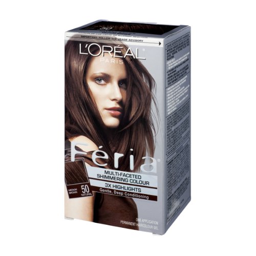 L"Oreal Paris Feria 50 Natural Medium Brown Permanent Haircolor Gel Beauty & Personal Care L'Oreal Paris