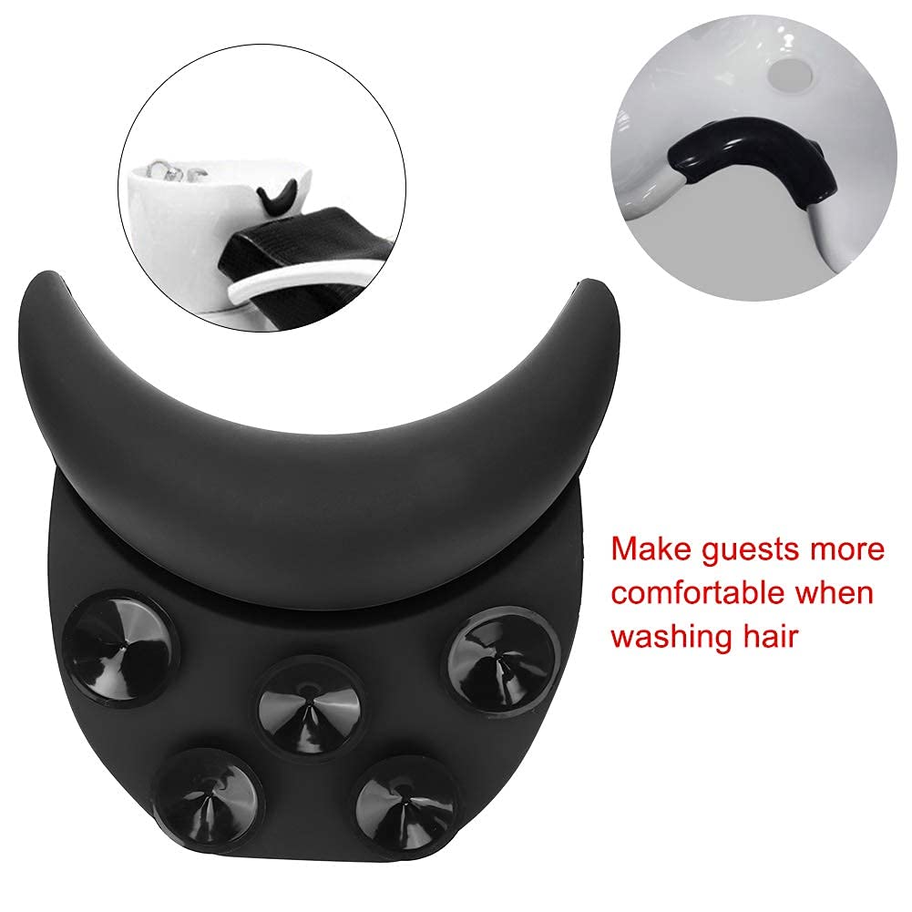 Neck Rest Pillow, Silicone Curved Bed Neck Rest Shampoo Pillow, Hair Wash Sink Basin Hairdressing Tool for Salon Home Beauty and Personal Care Rotekt