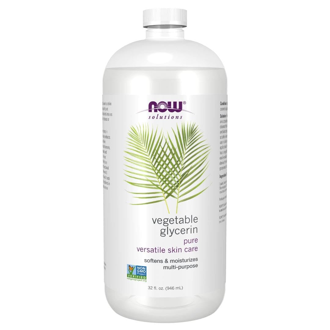 NOW Foods Solutions, Vegetable Glycerin, 100% Pure, Versatile Skin Care, Softening and Moisturizing, 32-Ounce Beauty & Personal Care NOW Foods