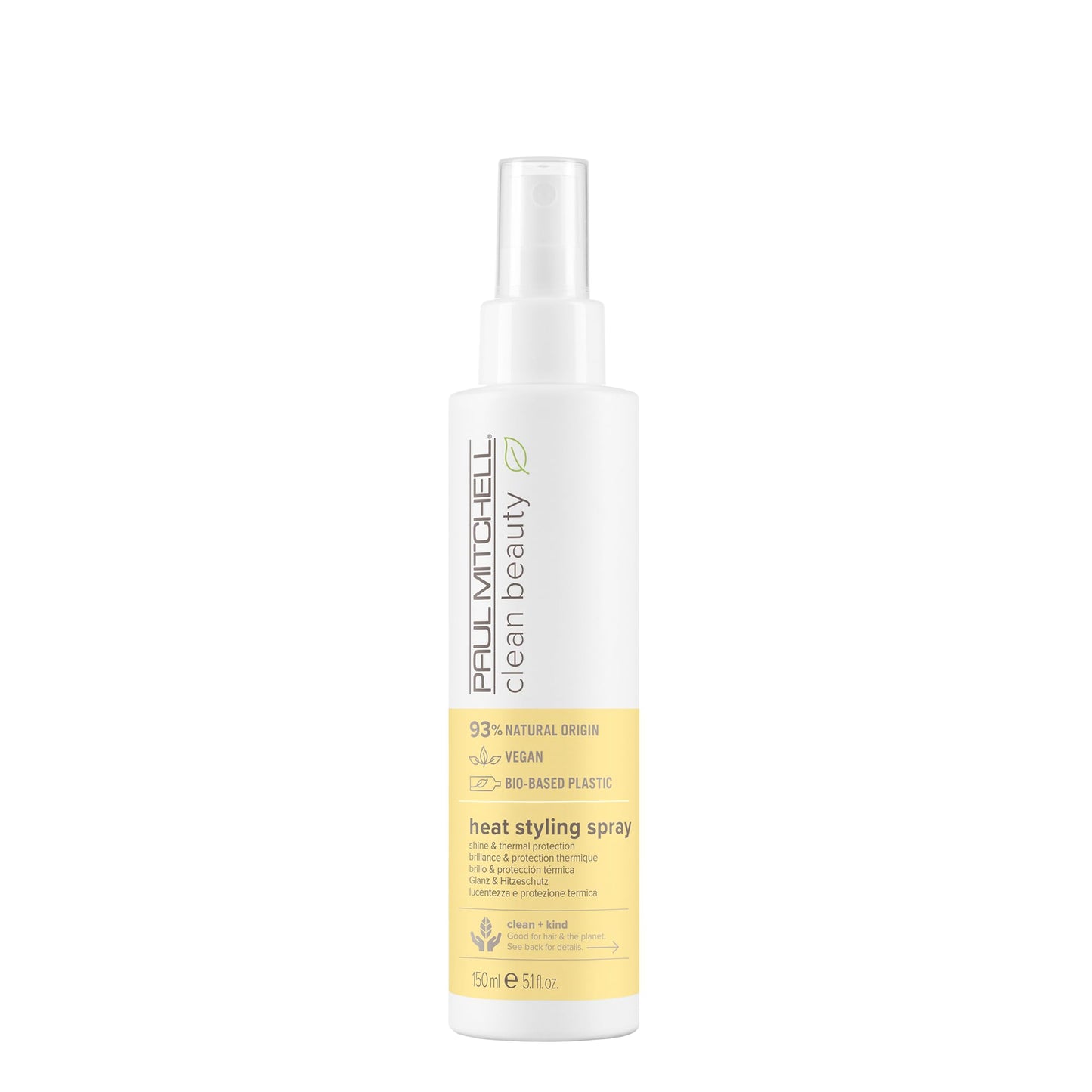 Paul Mitchell Clean Beauty Heat Styling Spray, Shine & Thermal Protection, For All Hair Types That Heat Style, 5.1 fl. oz. Beauty & Personal Care Paul Mitchell
