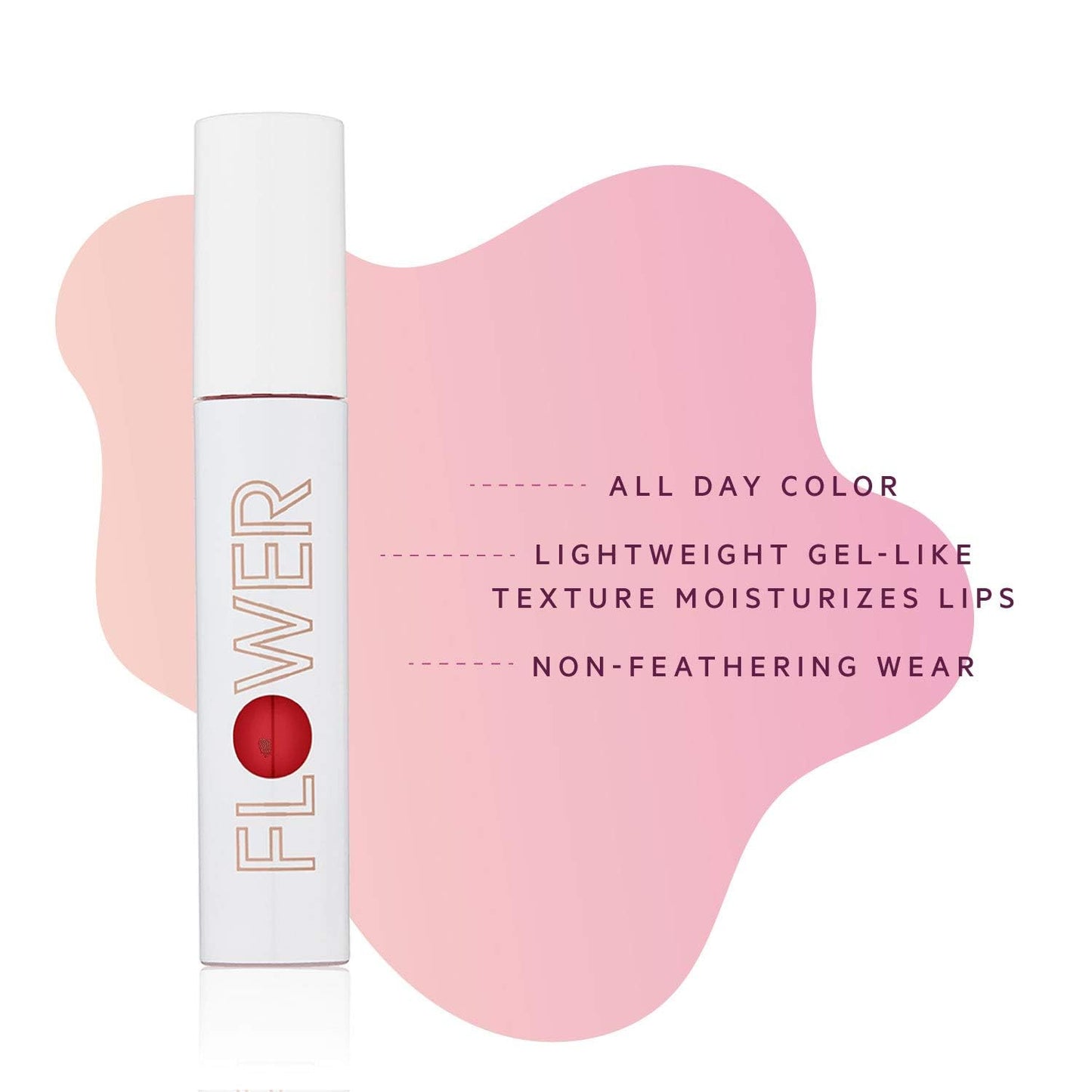FLOWER BEAUTY By Drew Barrymore Bitten Lip Stain - Long-Lasting Color - Hydrating + Water-Based Formula - Gel-Like Texture - (Saucy) Beauty & Personal Care FLOWER BEAUTY