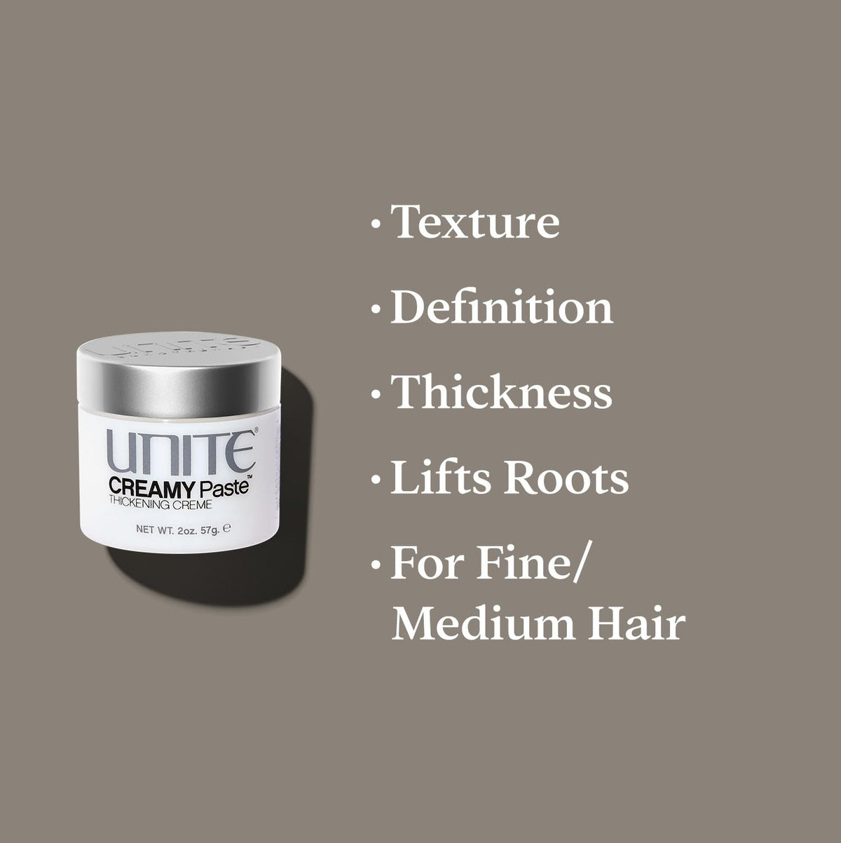 UNITE Hair - CREAMY Paste - Styling Cream for Thickness, Texture & Definition - Adds Fullness and Flexible Hold - Perfect for Fine to Medium Hair Beauty & Personal Care UNITE
