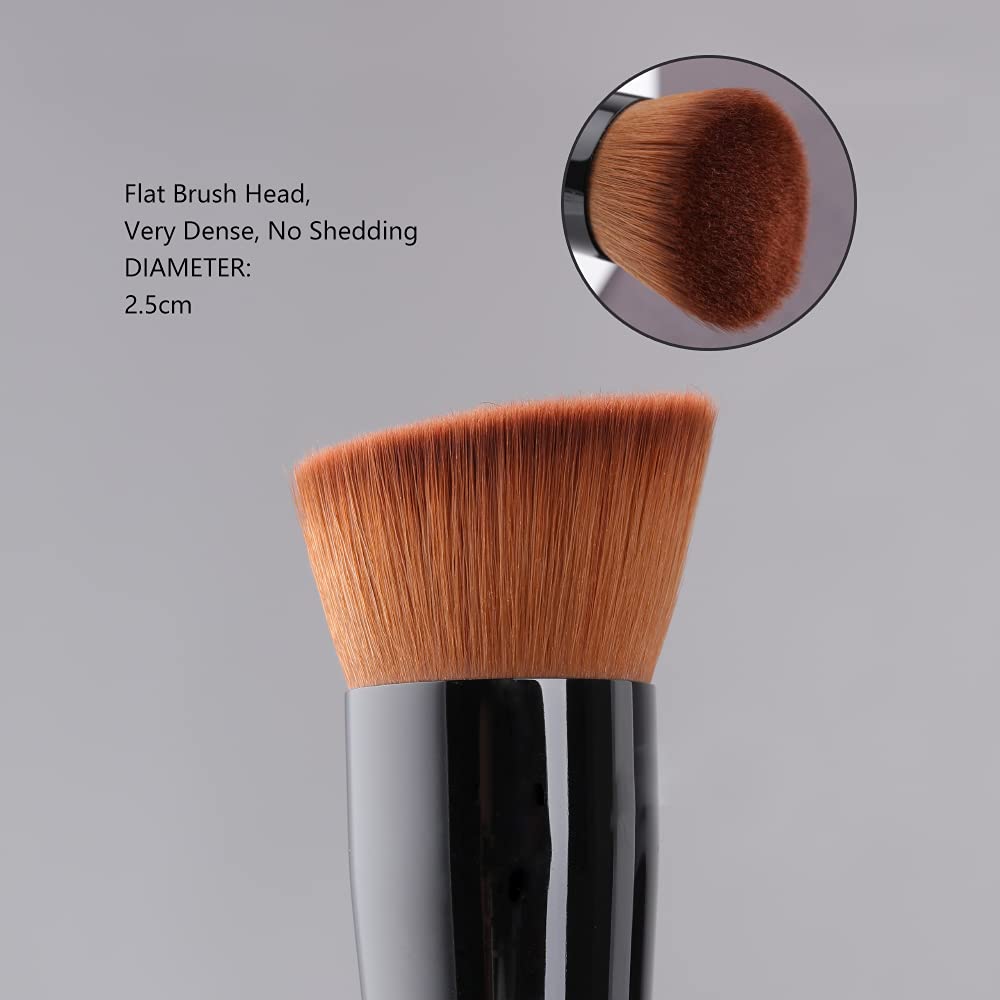 Foundation Brush, Flat Top Kabuki Foundation Brush for Liquid Makeup, Cream, Powder, Travel Size Face Foundation Blending Makeup Brushes (131)… Beauty & Personal Care EVRCHGIEA